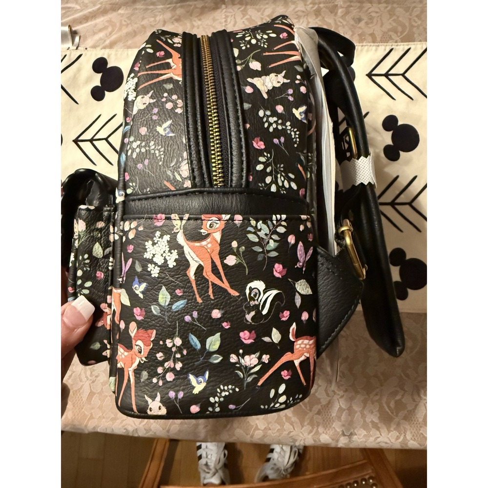Disney Parks x Loungefly Bambi Floral Mini Backpack • New w/ Tags + Sealed Strap - Picture 2 of 4